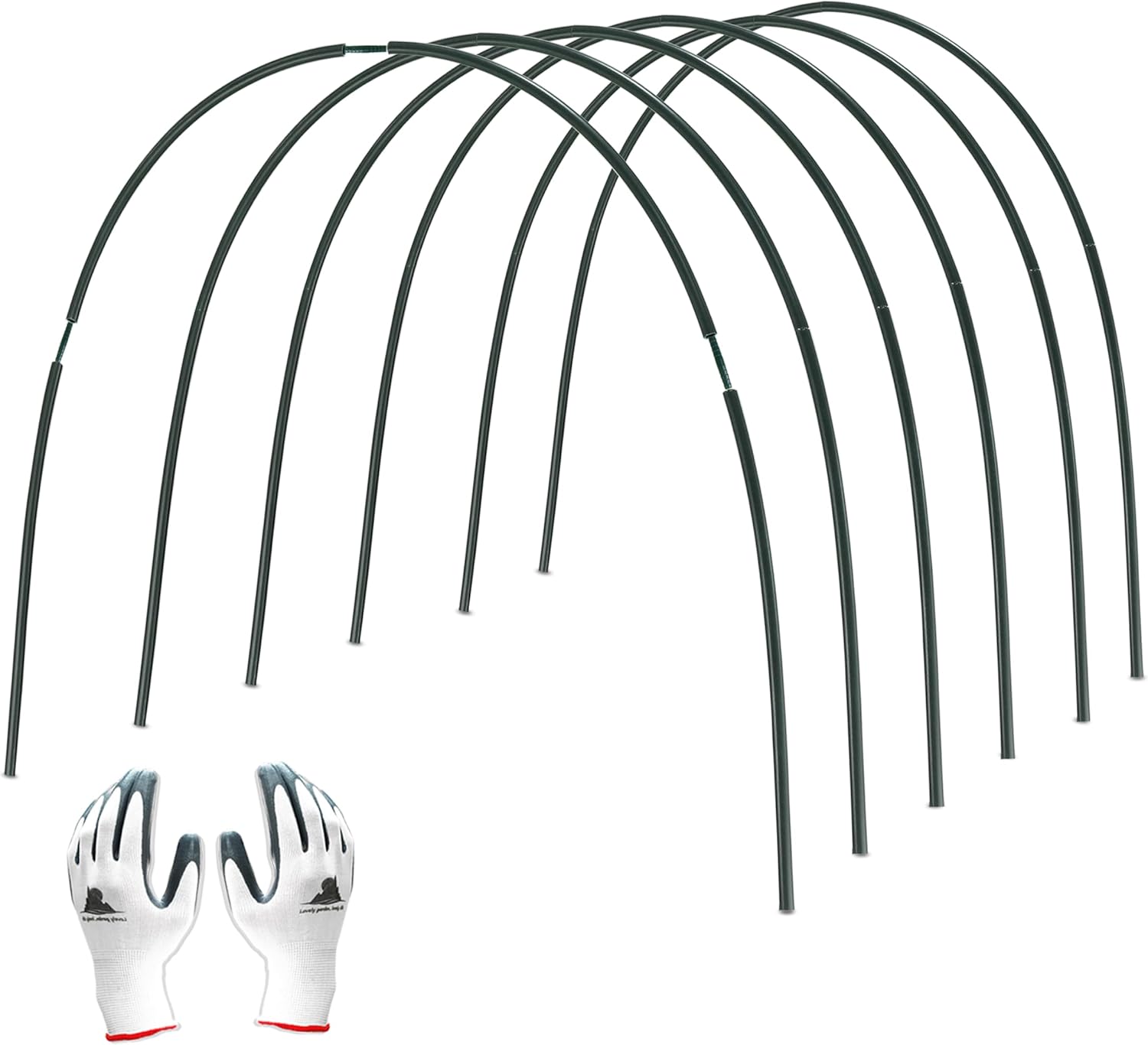 Gardzen Garden Hoops for Raised Beds Greenhouse Hoops, DIY Kit for Row Cover Garden Netting, All Season Plant Protection, 48 Pcs