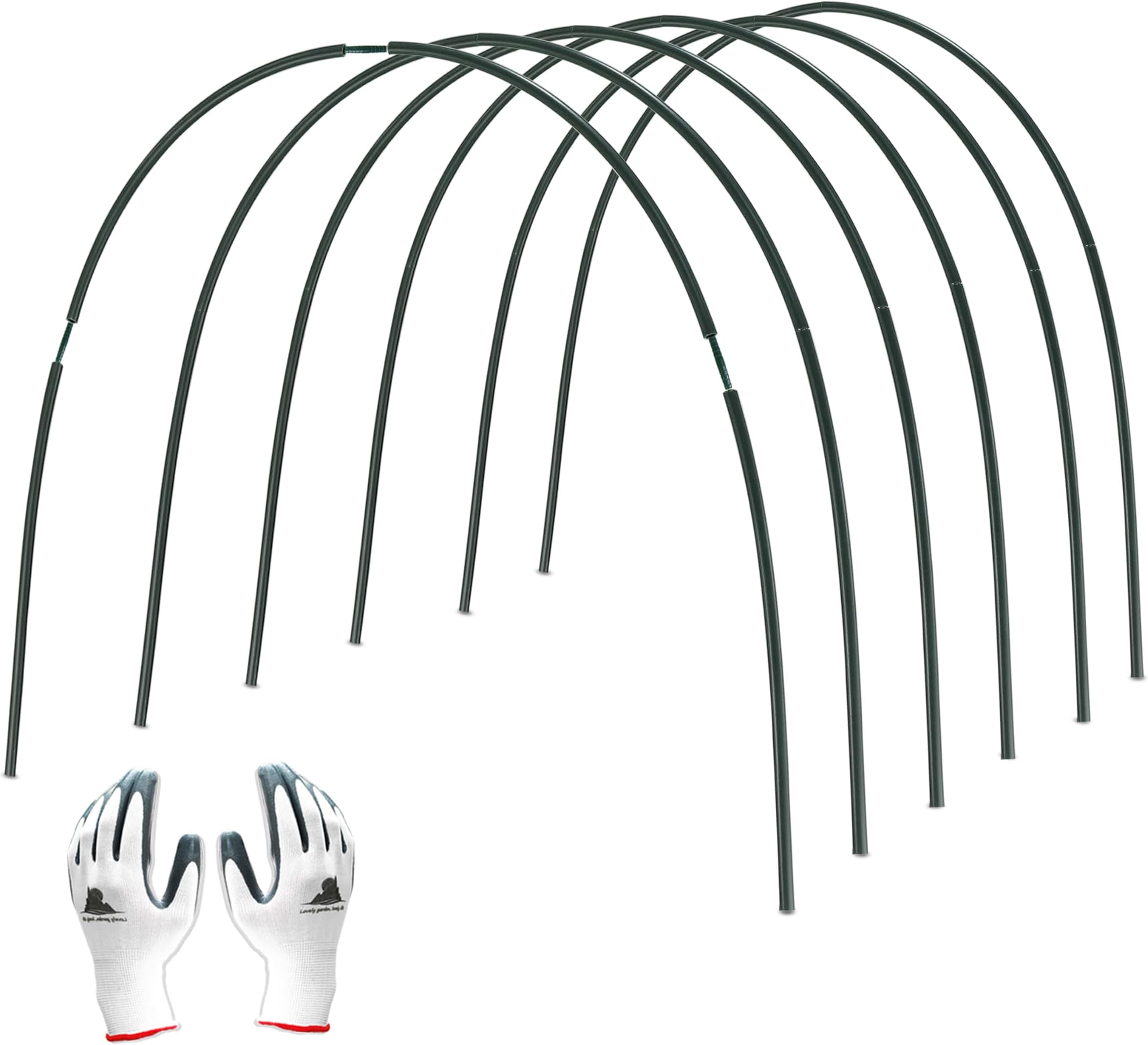Gardzen Garden Hoops for Raised Beds Greenhouse Hoops, DIY Kit for Row Cover Garden Netting, All Season Plant Protection, 24 Pcs
