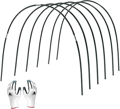 Gardzen Garden Hoops for Raised Beds Greenhouse Hoops, DIY Kit for Row Cover Garden Netting, All Season Plant Protection, 48 Pcs