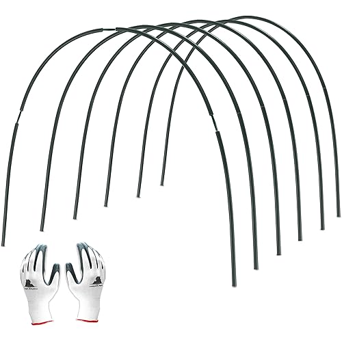 Gardzen Garden Hoops for Raised Beds Greenhouse Hoops, DIY Kit for Row Cover Garden Netting, All Season Plant Protection, 24 Pcs