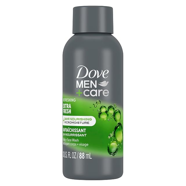 Dove Men Care Refreshing Extra Fresh with 24-Hour Nourishing Micromoisture Technology Body Wash for Men 3 oz