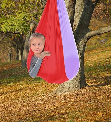 Miniatura 2 de Columpio sensorial de terapia interior para adultos, niños, adolescentes, giratorio de 360 y doble capa, hamaca para puerta, ideal para autismo,