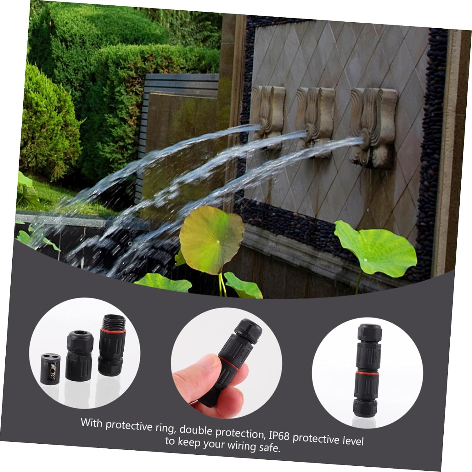Gatuida 5pcs Cable Gland Connector Outdoor Electrical Sleeve Easy Installation for Led Lights Flame-retardant Mm² Mm² Compatibility