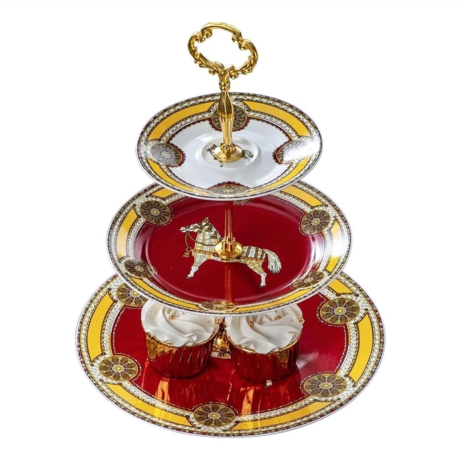 DSWHM Home Tier Serving Tray 2/3 Tier Cake Stand Creative