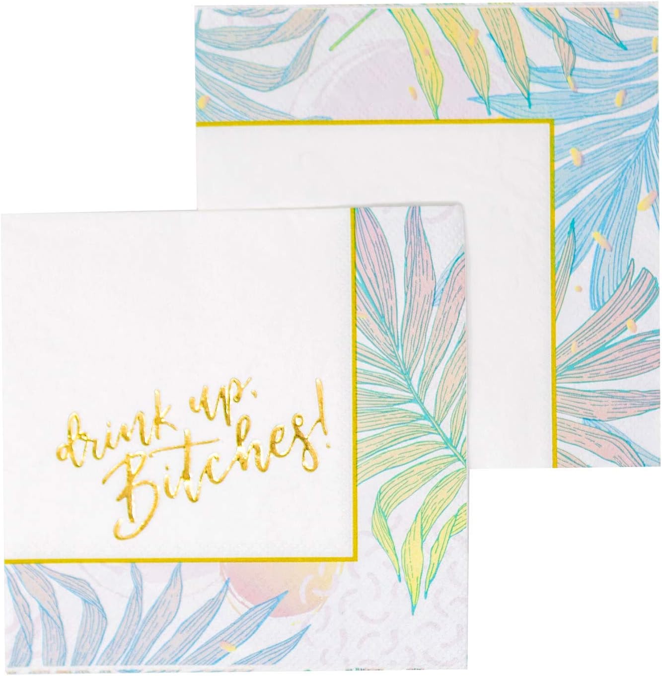 Party PartnersCocktail Paper Napkins, 5 x 5-Inches, Drink Up
