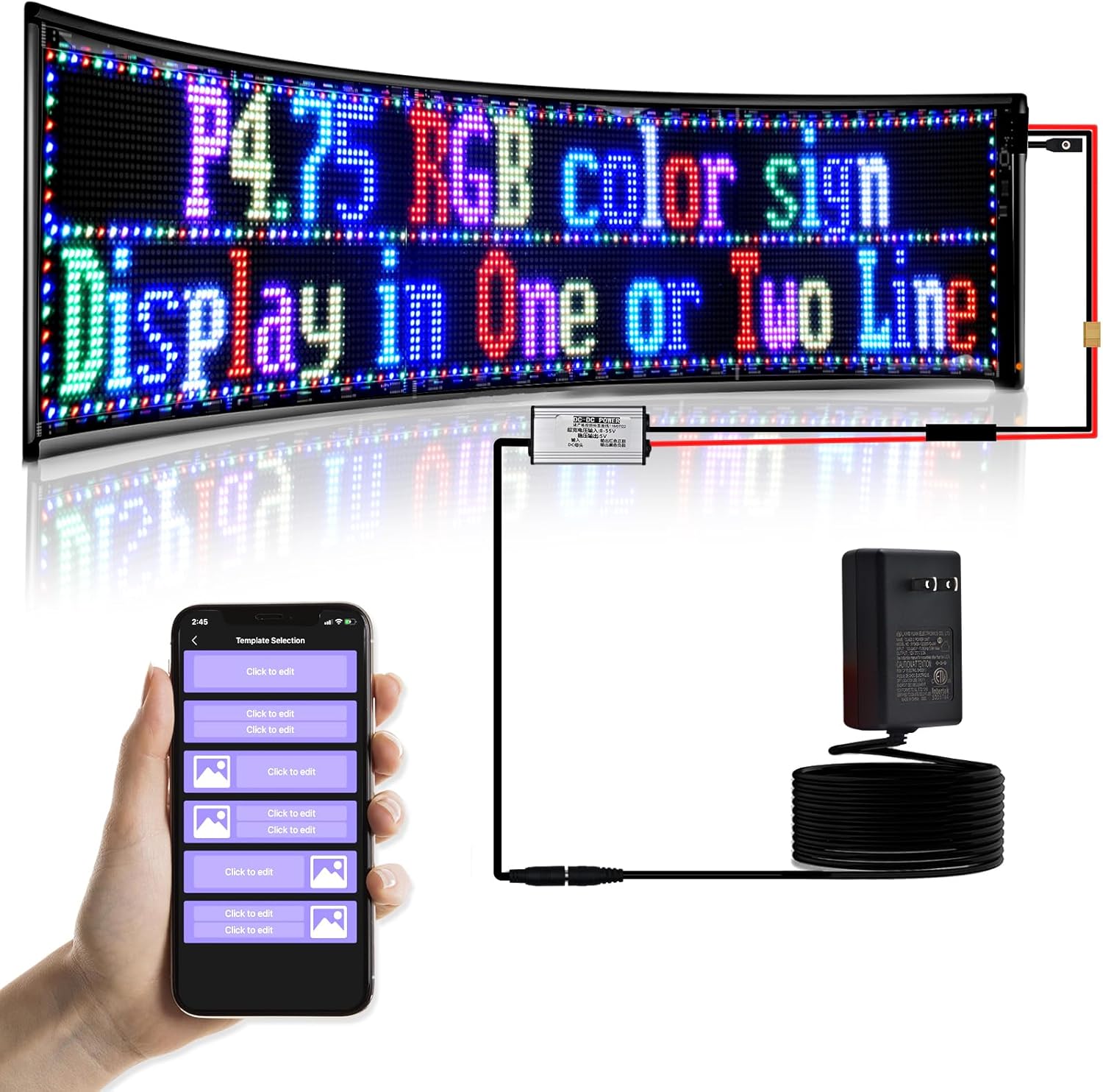 GOTUS Scrolling LED Sign,Programmable Flexible LED Matrix Panel,LED ...