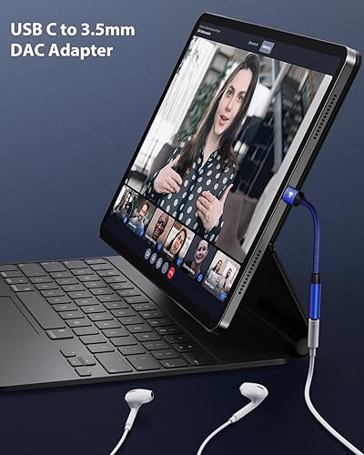 Vista 47 de Stouchi Adaptador de audio USB C a 0.138 in (2 paquetes) tipo C para auriculares tipo C, cable DAC de alta fidelidad para iPhone 17/16/15, Pixel