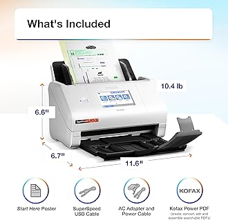 Epson RapidReceipt RR-600W Wireless Color Document and Receipt Scanner with Receipt Management and PDF Software for PC and Mac, Touchscreen and Automatic Document Feeder (ADF)