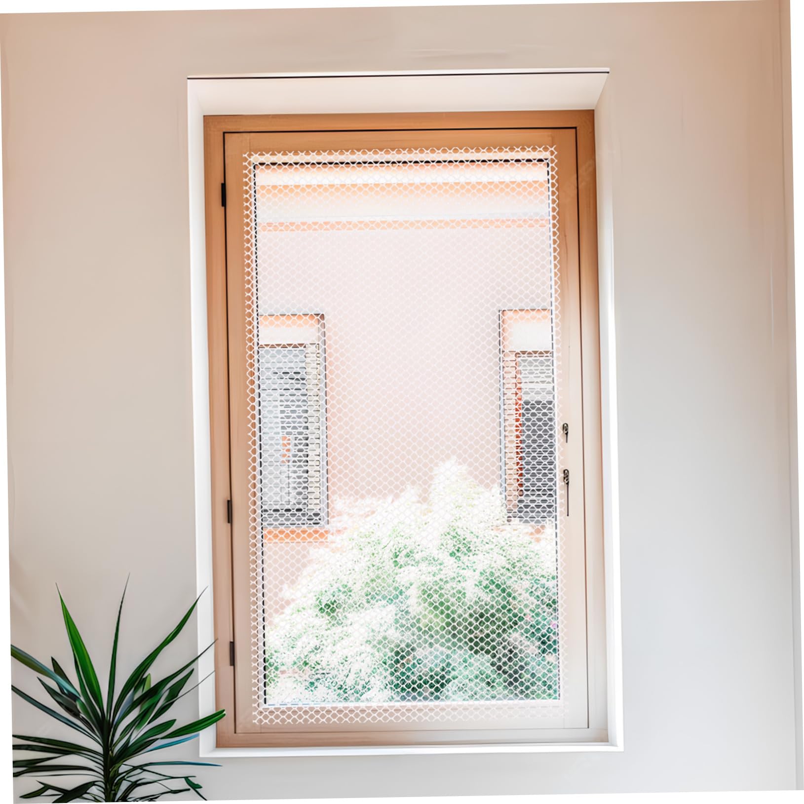 Weißes Balkon Sicherheitsnetz aus Atmungsaktivem Pe mit 8mm Feinem Maschendesign Einfache Installation für Balkon und Treppengeländer zum Schutz von Kindern und Haustieren