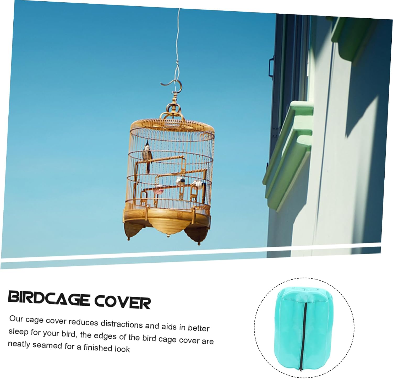 Yardwe Parrot Cage Cover Bird Cage Cloth Dust Protector Liner Night Sleep Birdcage Covers Random Color
