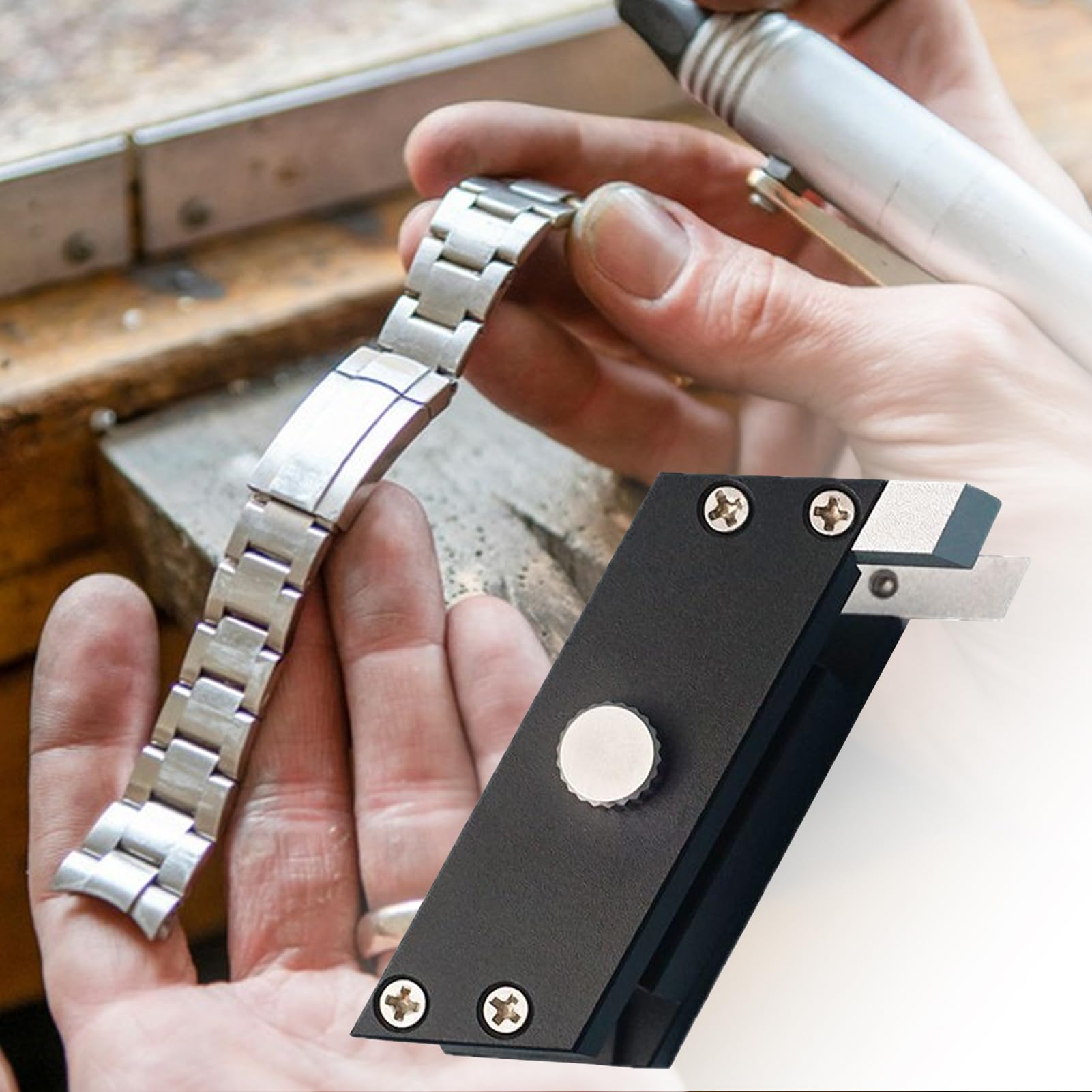 Démontoir De Goupille pour Bracelet De Montre | Outil De Démontage Ajustable Et Portable,Kit De Réparation Horlogère,pour Réparation À Domicile Remplacement Changement Ajust