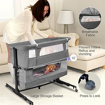 Amazon.com: cutebeams Baby Bassinet, 3 in 1 Bedside Sleeper