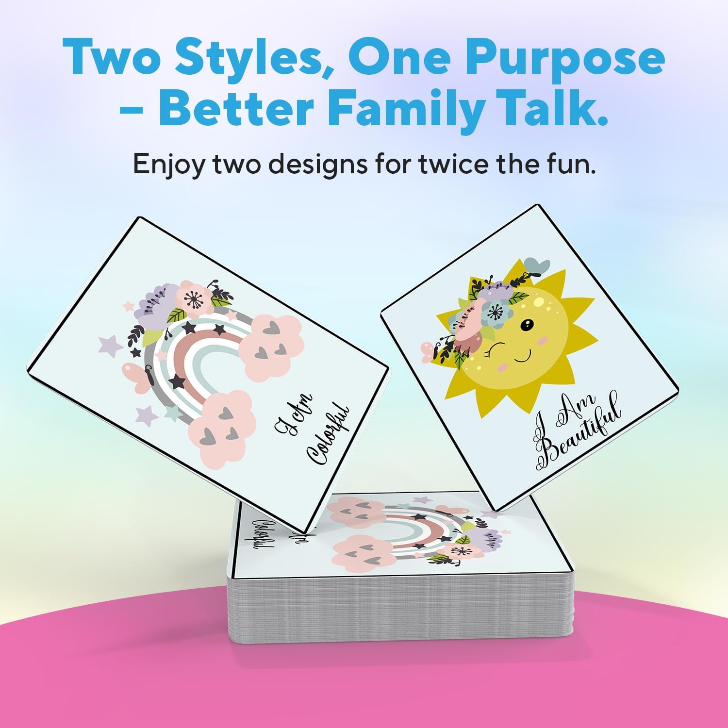 Family Discussion Cards Set, 200 Engaging Conversation Starters for Quality Time - Screen-Free Bonding Activity for Dinners, Gifts, Holidays and Gatherings(Kid001)