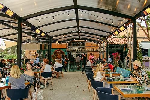 Miniatura 5 de DR. INFRARED HEATER Calentador infrarrojo portátil para interiores y exteriores para patio, garaje, comercial y residencial con control remoto, alto