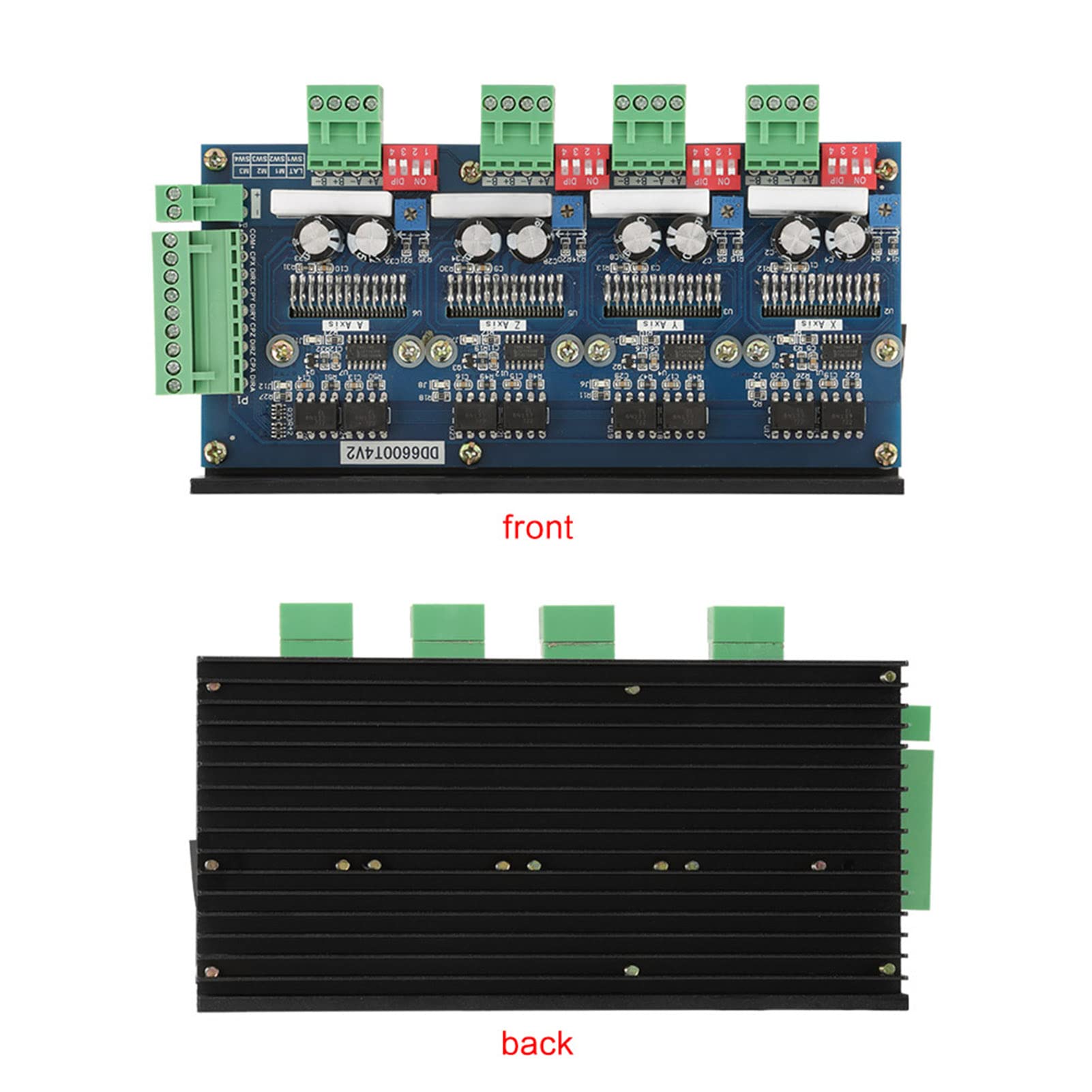 Placa controladora de motor paso a paso TB6600 Controlador CNC de alta potencia 4A con tecnología de picador de corriente constante doble polar para motores paso a paso de 4 ejes