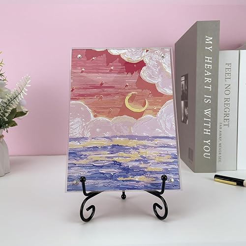 Miniatura 6 de 4 soportes de placa de hierro negro de alta calidad para exhibición de 6 pulgadas, soportes decorativos de metal sólido para exhibir, mini