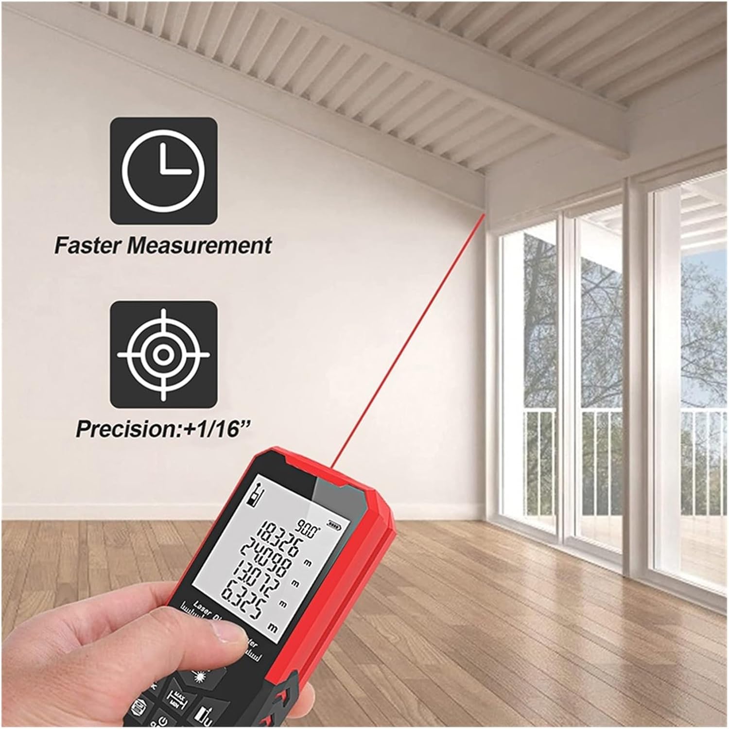 Professional Digital Rangefinder, Tape Measure, Rangefinder, House Measuring Device, Testing Tool, 50m, 100m, 120m, 150m, 200m