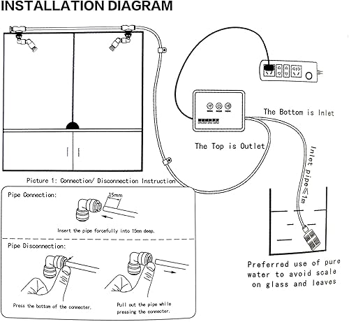 Miniatura 7 de Nebulizador automático de reptiles para terrario, humidificadores de terrarios temporizados para camaleón, lagarto, serpiente, tortuga/rana