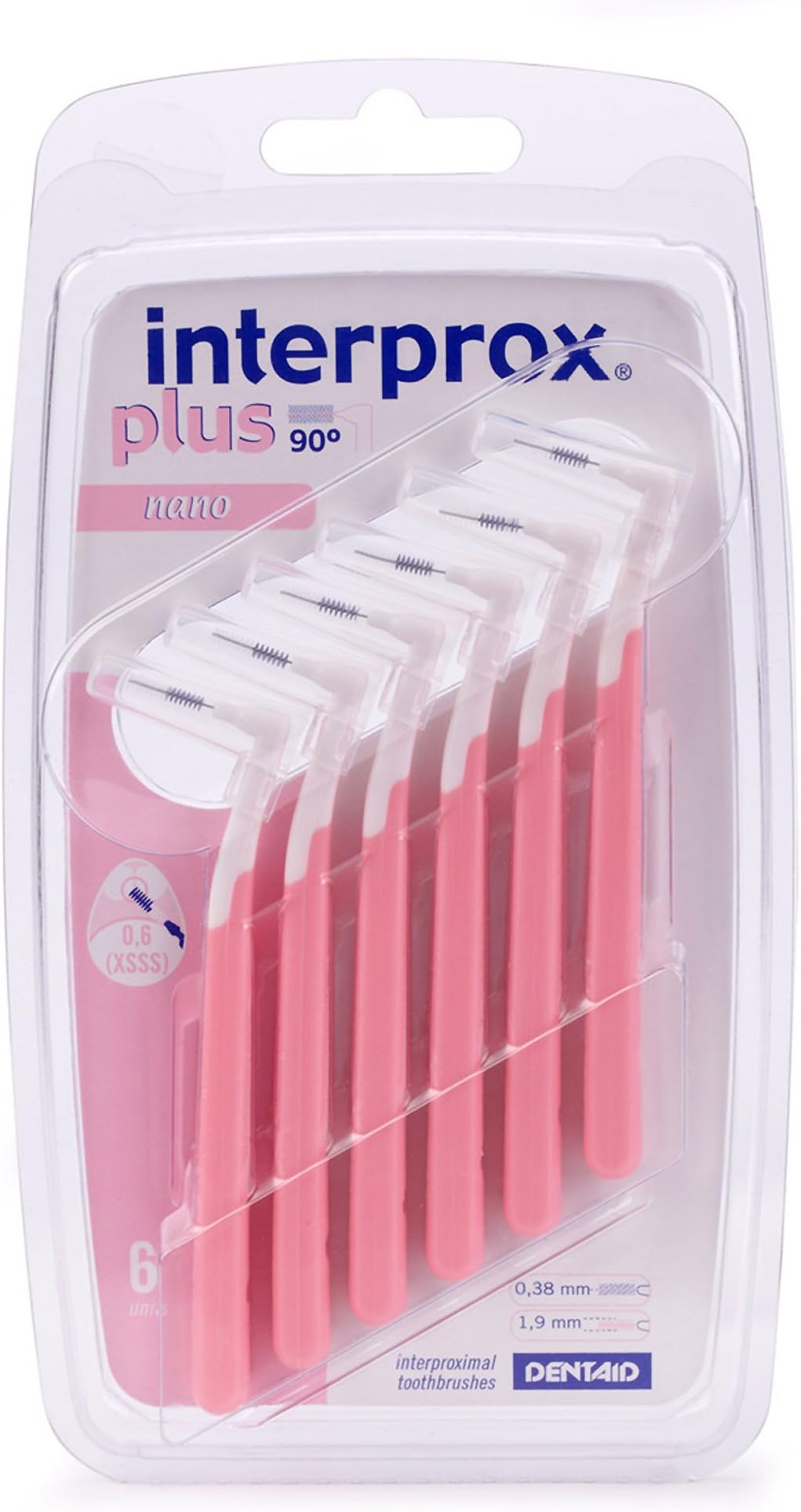 Interprox 0.38 mm Pink Plus Interproximal Brush Nano - by Interprox