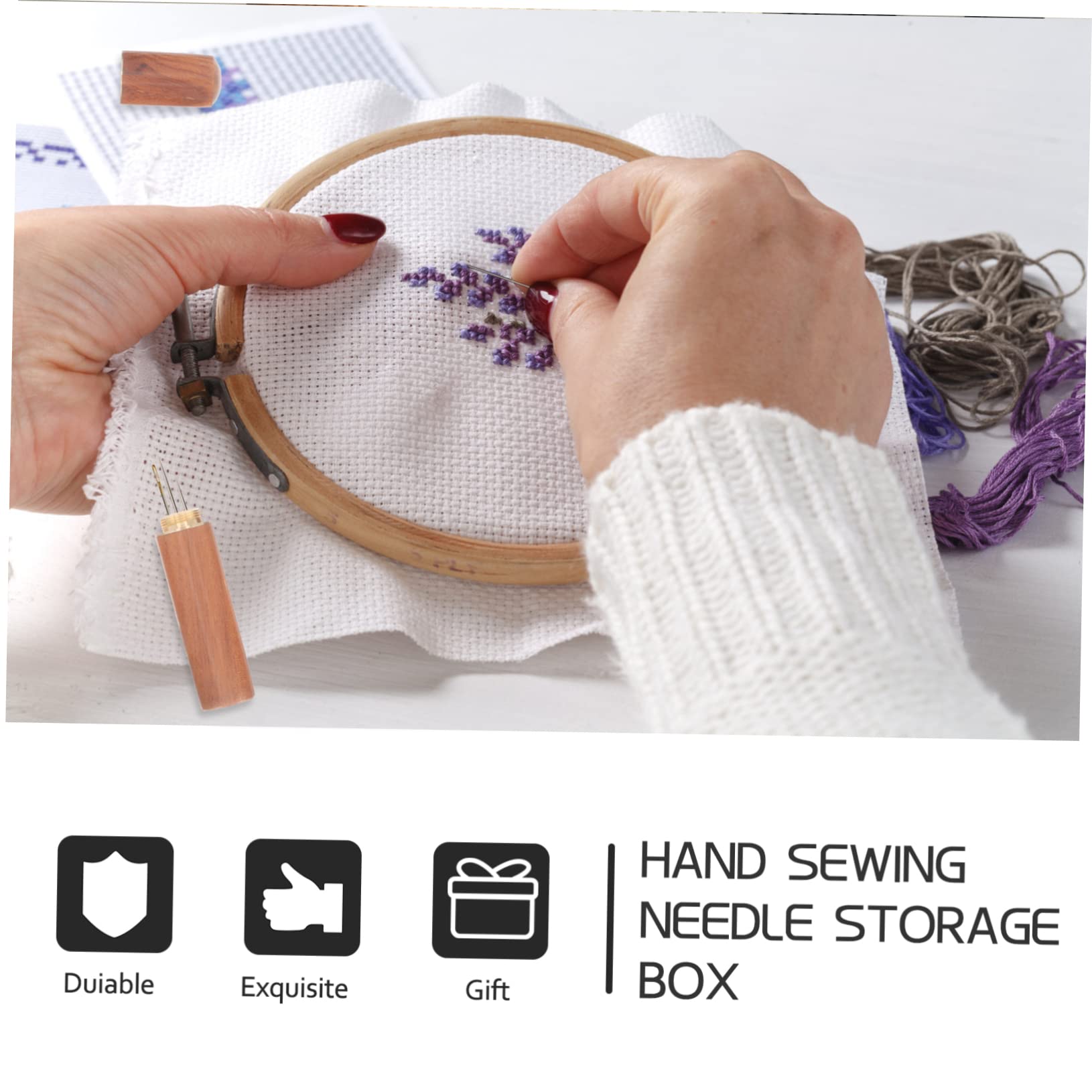 OSALADI 4Pcs Multi Function Cases Durable Sewing for Storage Convenient Toothpick Tubes Wear Resistant Craft Organizers Elegant Design