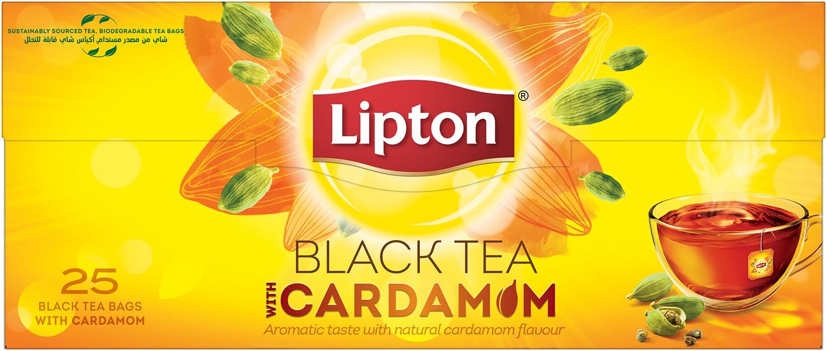 Flavoured Black Tea Cardamom, 25 Teabags