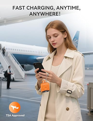 Miniatura 8 de Cargador portátil, 10,000 mAh, 22,5 W, cargador de batería de carga rápida con cables integrados, paquete de baterías esenciales de viaje con