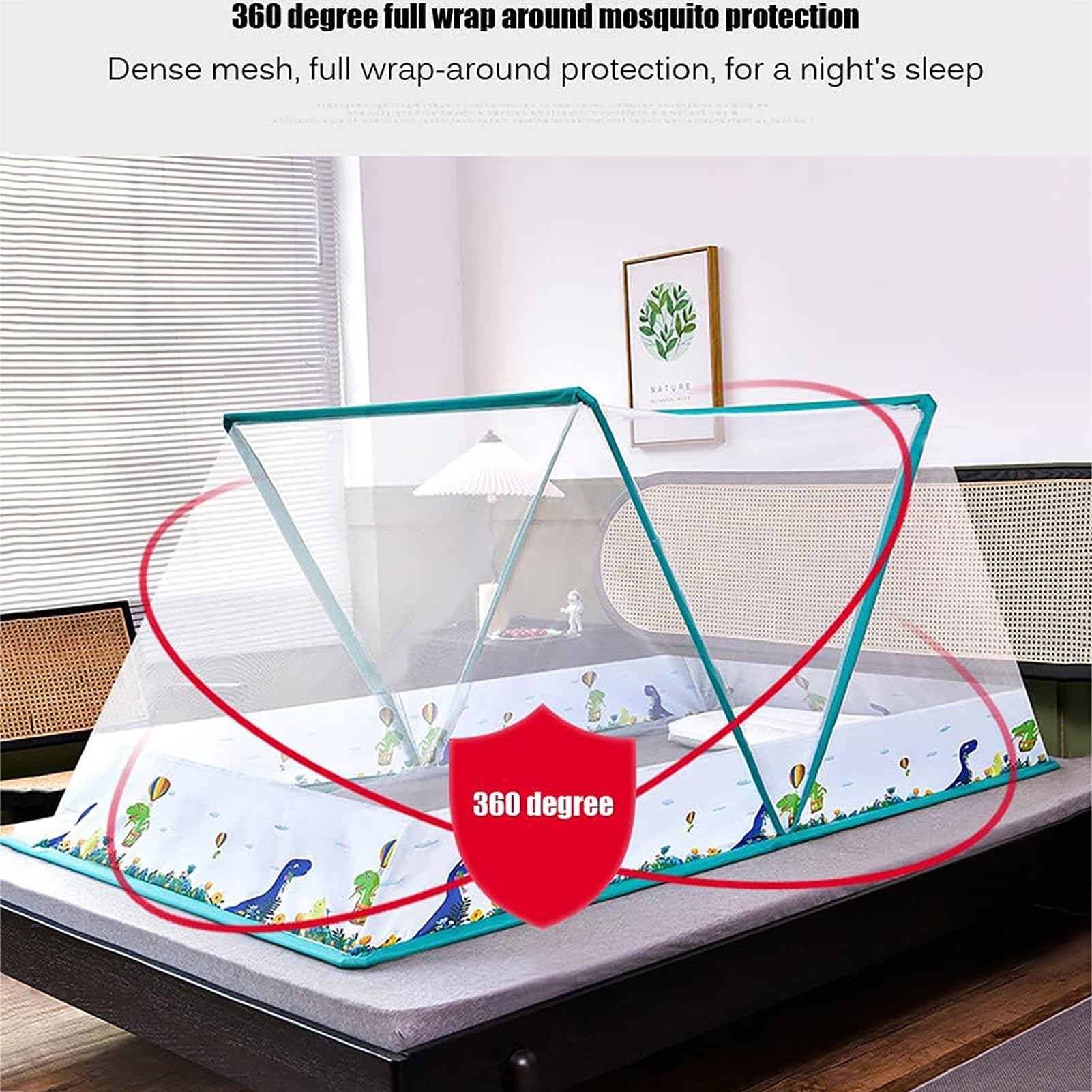 Mosquitera Portátil Plegable, Tienda De Campaña Ligera con Ventilación para Dormitorio De Verano, Tienda De Campaña para Bebés(D,100cm*190cm*80cm)