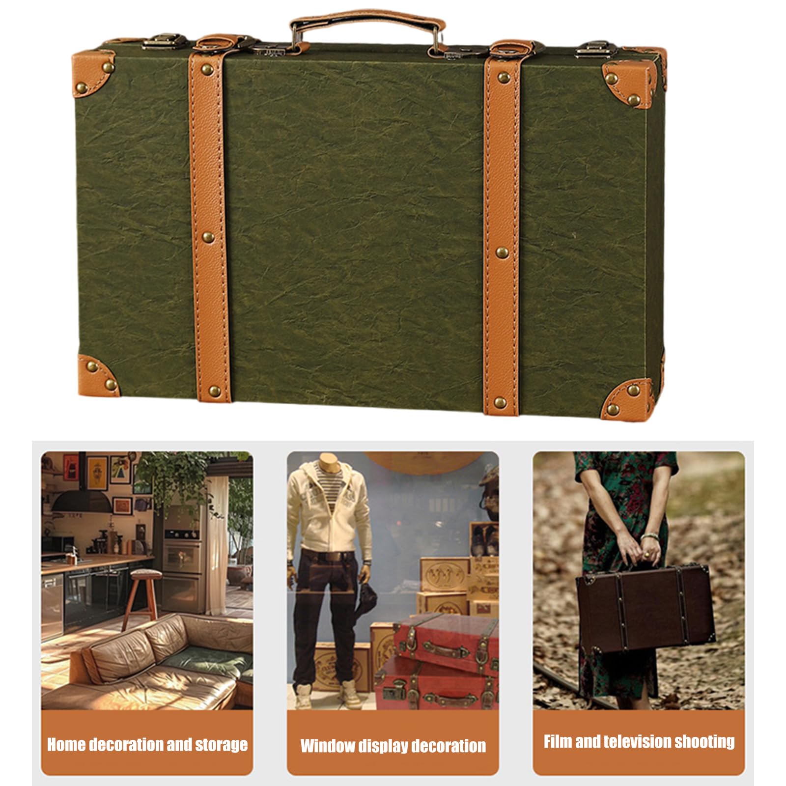 Modne antyczne style skórzane etui do przechowywania akcesoria domowe do biżuterii i małych przedmiotów z dekoracyjnym wyglądem retro ozdobne pudełko