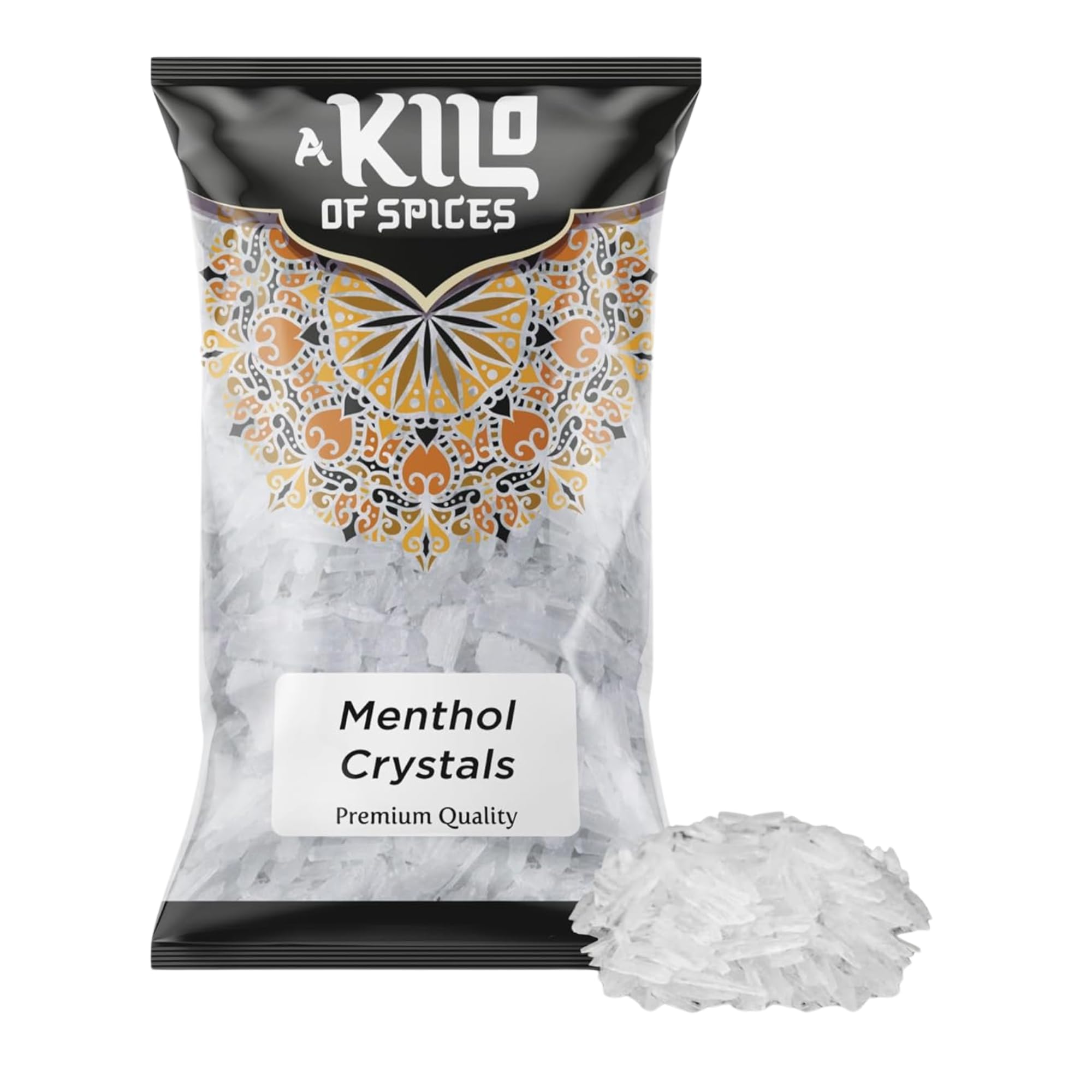 A Kilo of Spices | Menthol Crystals 100g | Ideal for Aromatherapy, Inhalation & Blocked Nose Relief | Ideal for DIY Remedies, Spa Treatments & Refreshing Scents