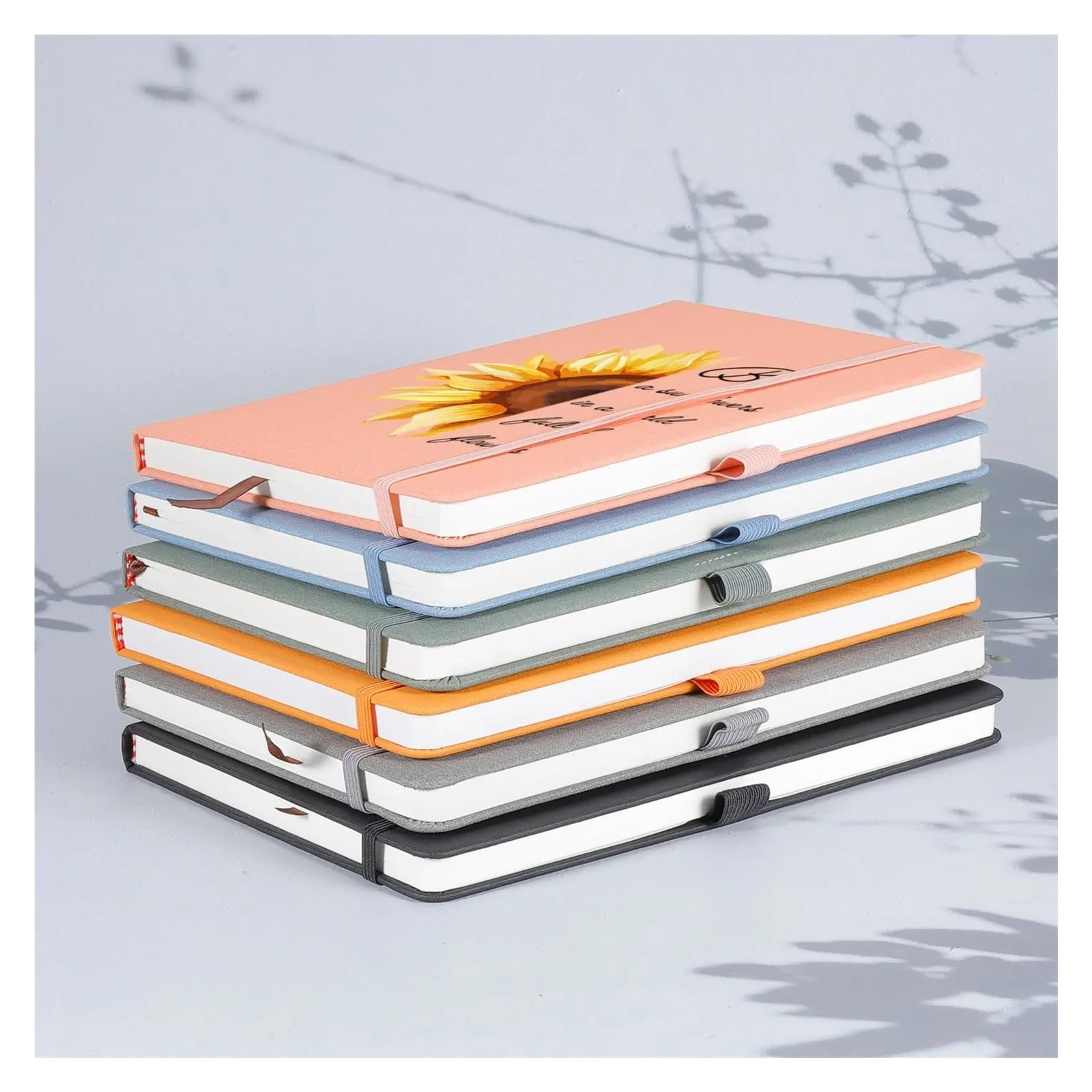 Inspirierendes Notizbuch 2 stücke Personalisierte Notebook Sonnenblumen Journal Notizblock Inspirierende Geschenke for Geburtstag(Green)