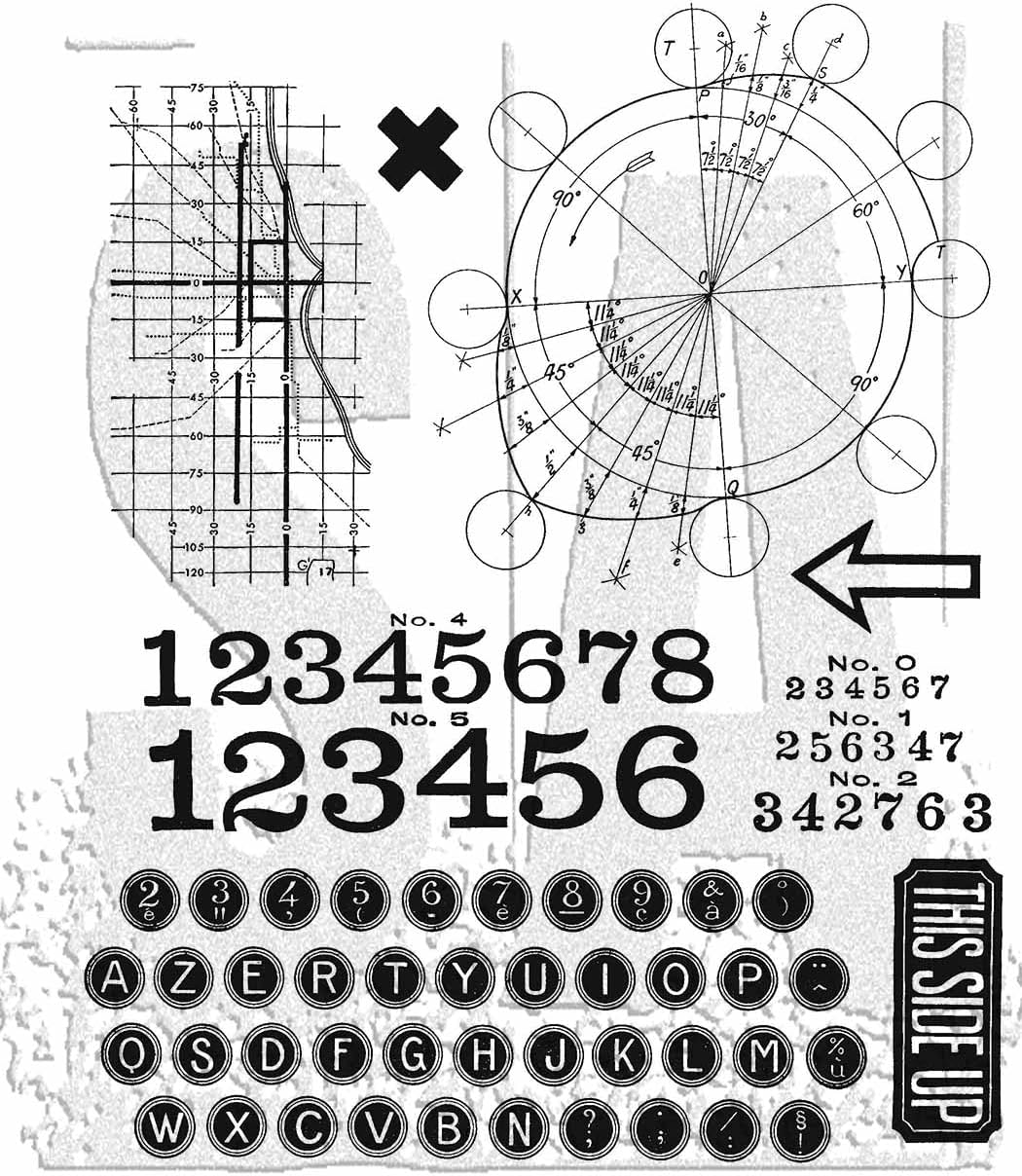 Tim Holtz Deconstructed Cling Stamp CMS489, July 2024 Release, Carnora Mesh Storage Bag
