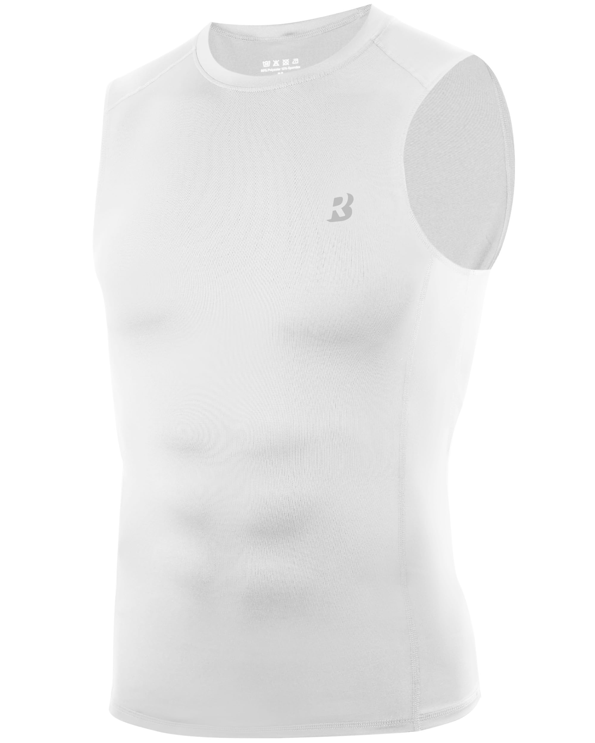 Men’s Compression Vest Sleeveless Gym Top – Quick Dry Muscle Fit Running Vest for Workout, Training, Fitness All Season