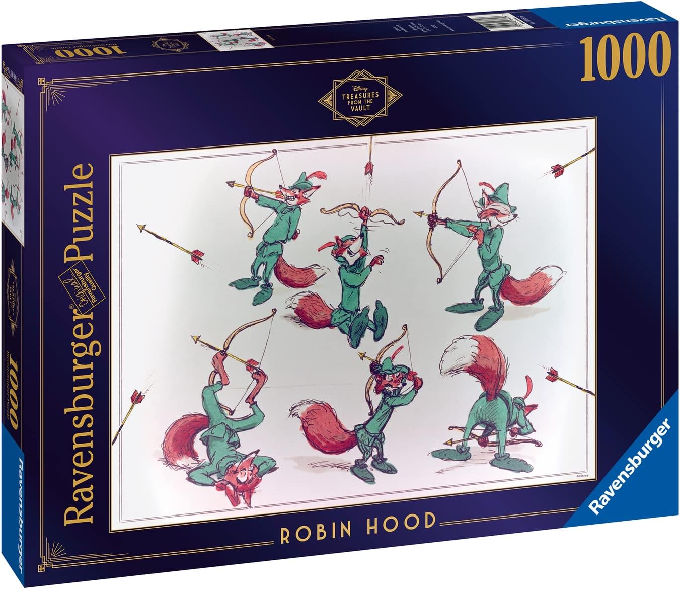 Ravensburger Disney Treasures from The Vault Robin Hood 1000 Piece Jigsaw Puzzle for Adults – Every Piece is Unique, Softclick Technology Means Pieces Fit Together Perfectly - Amazon Exclusive