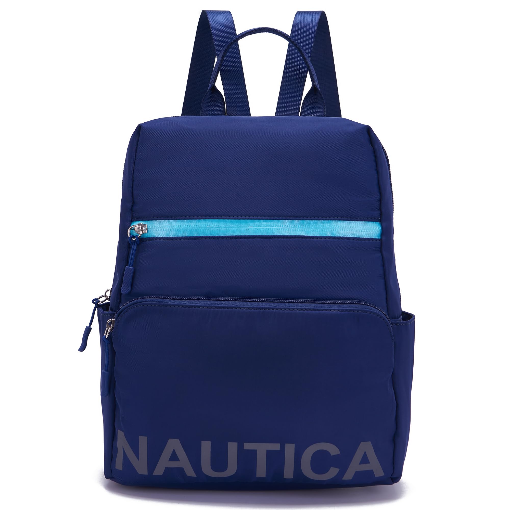 NAUTICANylon Backpack With Adjustable Strap | Spacious Zipper Compartment | Backpack For Women | Water Resistant Handbag For Women | Multi-Use Backpack | Idle Size