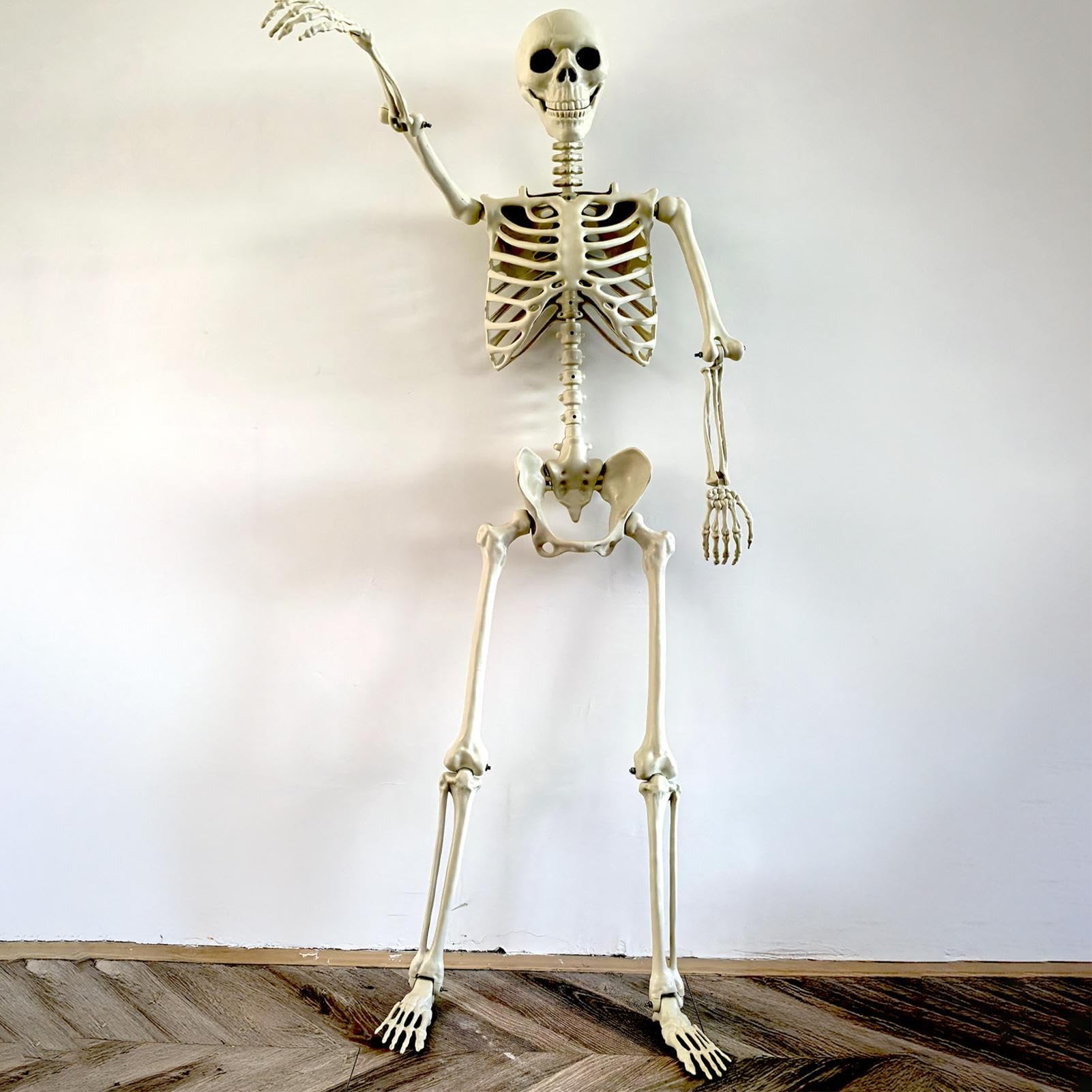 Scheletro Halloween a grandezza naturale 91 Cm Spettrale Realistico