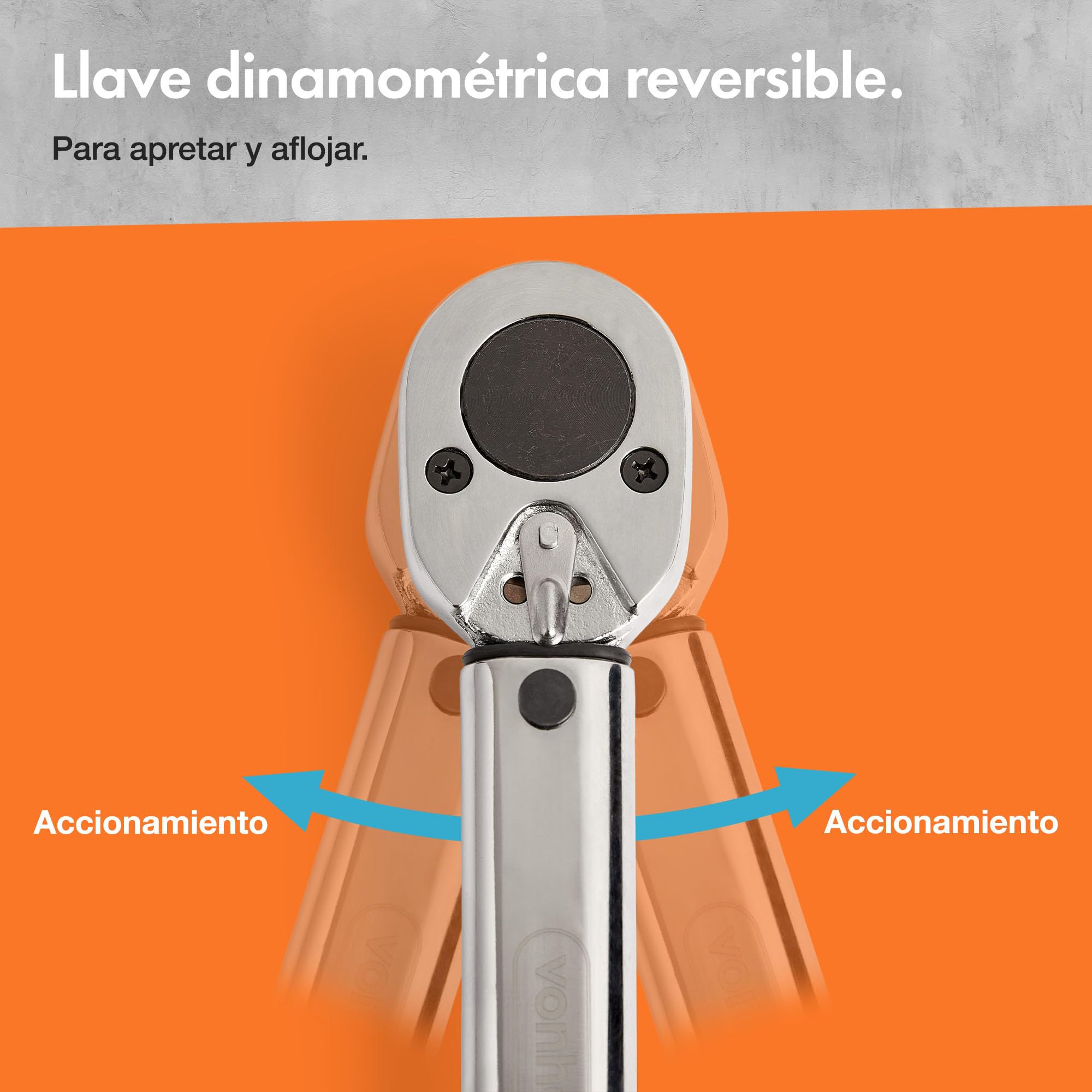 VonHaus Llave Dinamométrica 1/2 – Llave de Carraca 1/2 con Barra de Conversión 3/8 y Barra Extensora – Destornillador de Torque para Coche, Bicis y Reparaciones en General – Trinquete 1/2, 30-210 Nm