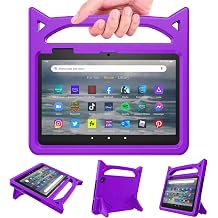 7inch Tablet Case for Kids,Only Compatible with 12th Generation, 2022 Release.Lightweight Shockproof Kid-Proof Cover with Handle Stand. Incompatible iPad Samsung Lenove TCL Onn 7in Tablet Purple