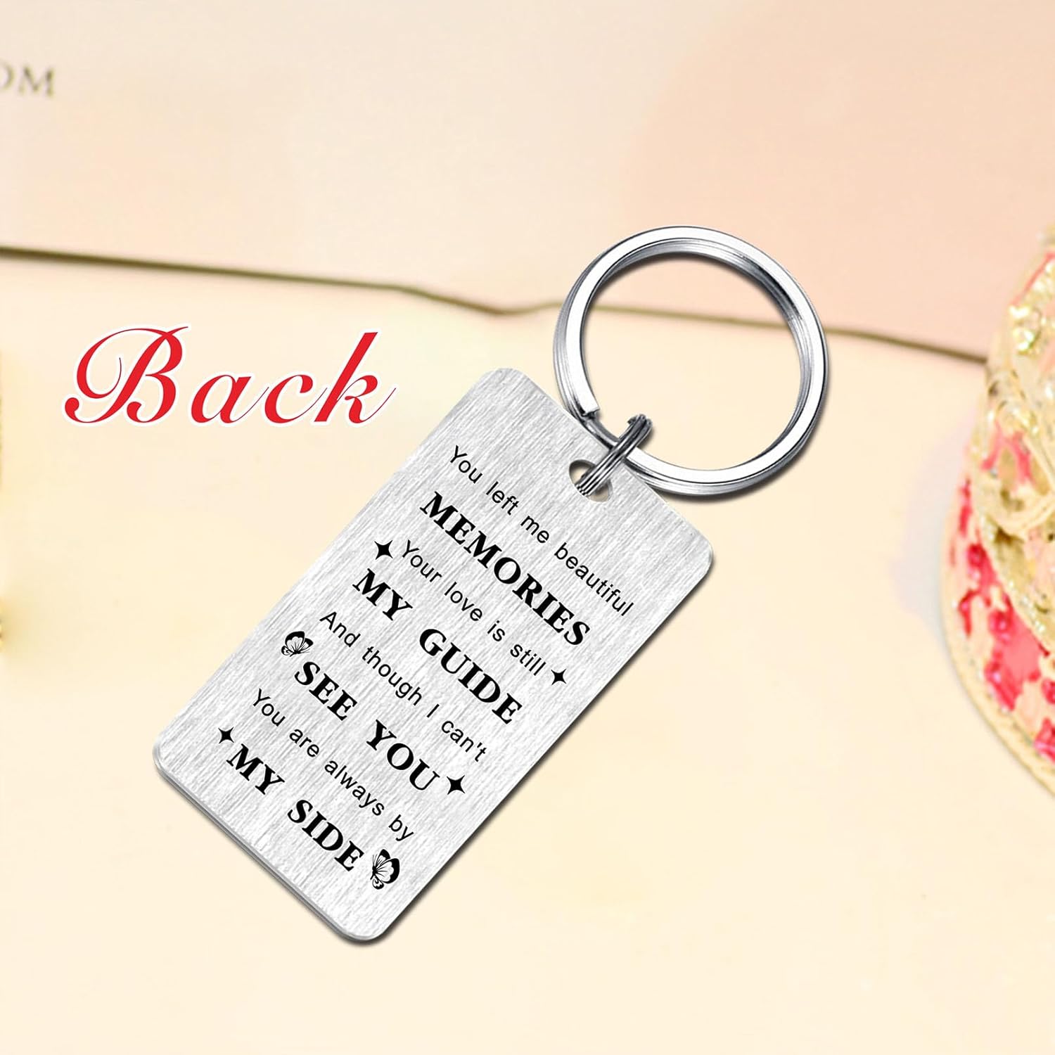 Jzxwan Memorial Gifts for Loss of Mom, Sympathy Keychain for Loss of Mother, Mom Memory Key Chain, Mother Remembrance Gifts Ideas, Grieving Present for Losing Mommy - Image 5