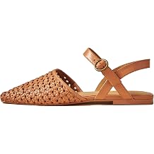 Woven Slingback Flats for Women Fashionable Closed Toe Square Toe Ankle Strap Buckle Closure Comfortable Breathable Casual Elegant Braided Sandals Shoes