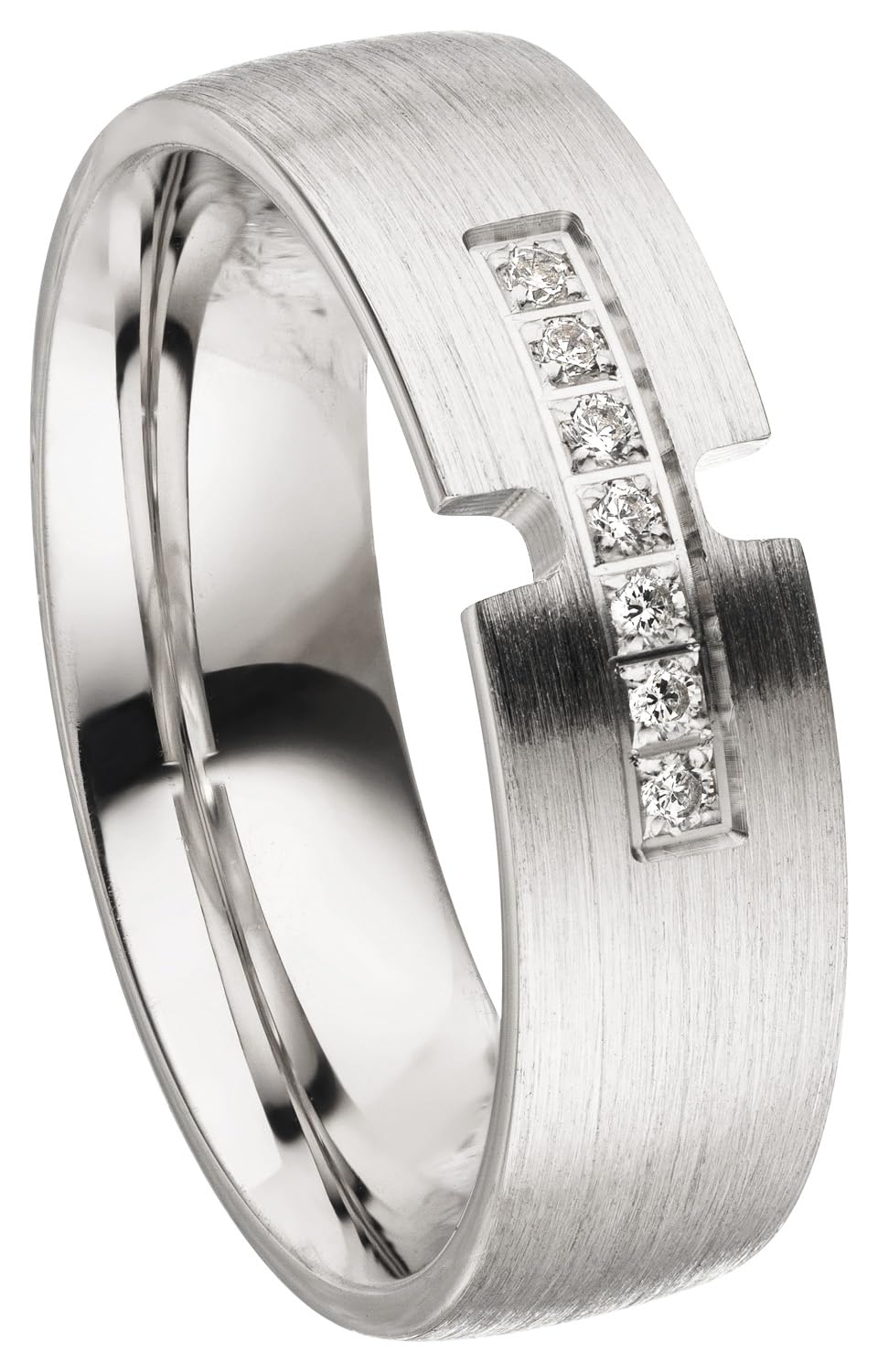 Kolibri Rings Damenring 7 Zirkonia Steine Sterling Silber 925 Ehering Verlobungsring Partnerring Freundschaftsring Ring - Gratis Gravur und Etui