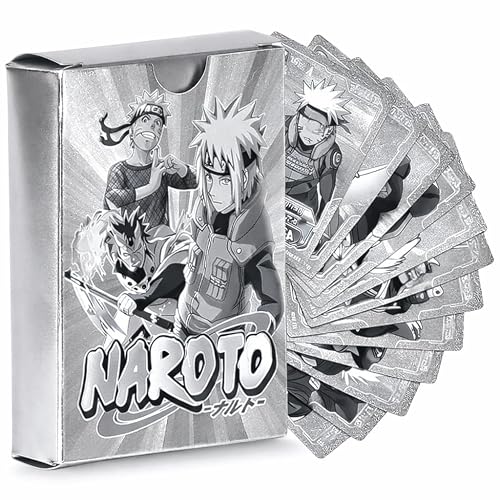 SHAKTISM Anime Unique Card Desk Pack, Official Anime CCG Collectable Playing Foil Cards, Anime Merchandise Gift, Pack of 55 (Shining Silver)