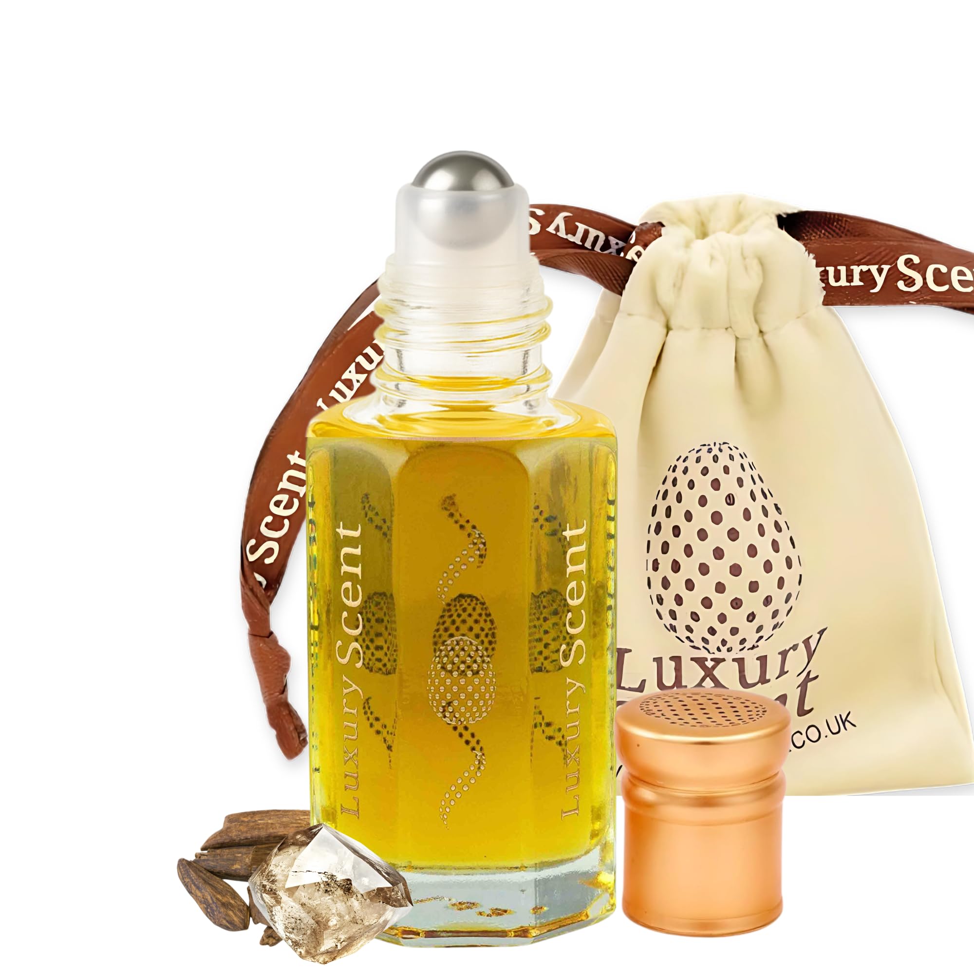 Perfume Oil Oud Badar Roll-On 3ml – Deep Woody Floral Unisex Attar – Long Lasting Alcohol Free Fragrance with Smoky Sweet Oud Notes by Luxury Scent