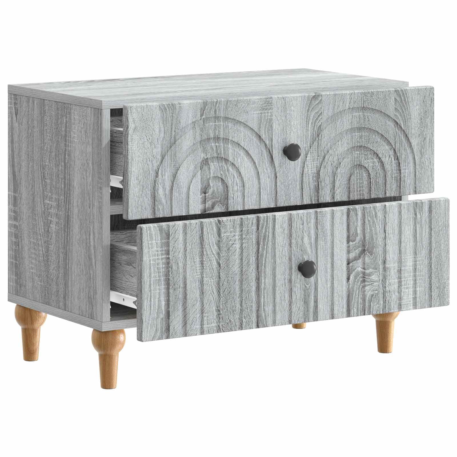 Armadio da notte grigio sonoma con cassetto e ripiano, mobiletto salvaspazio 62 x 34,5 x 48 cm, ideale per camera da letto soggiorno ufficio, consolle moderno con scomparto contenitore