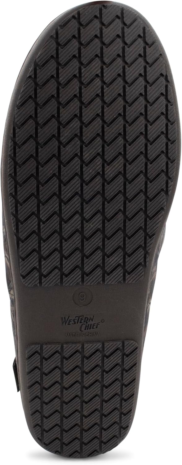 Western Chief Men's Moccasin Slippers - Warm Fleece House Shoes for Men, Indoor and Outdoor Slippers