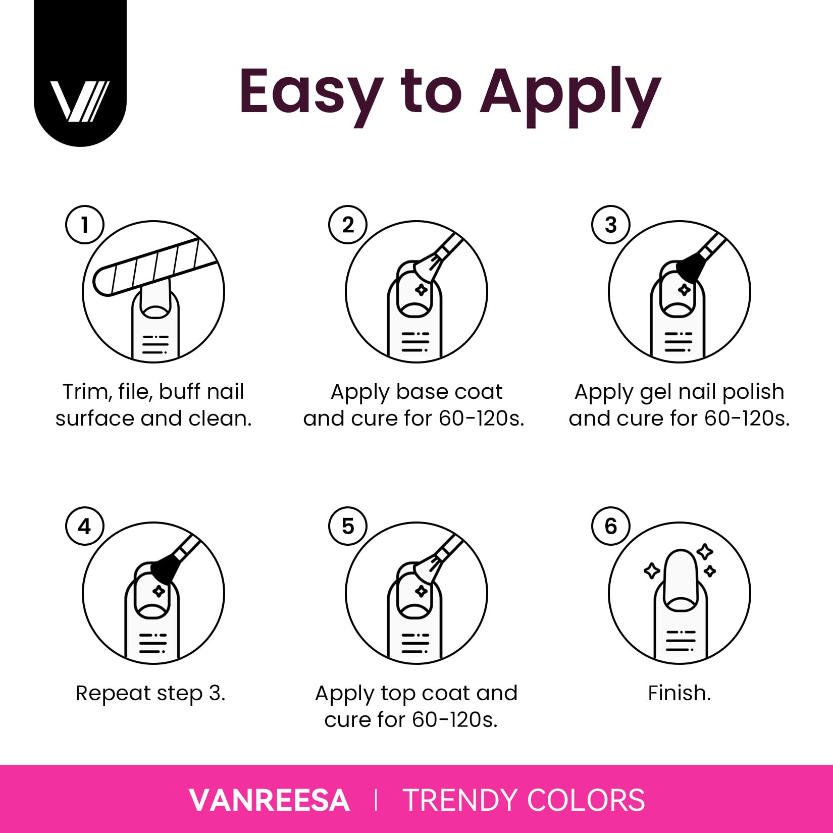VANREESA Gel Nagellack Set, 36 Farben U V Gel Nagellack Starter Kit mit 48W Nagellampe Gel Nagellack Starter Set Geschenk für Frauen