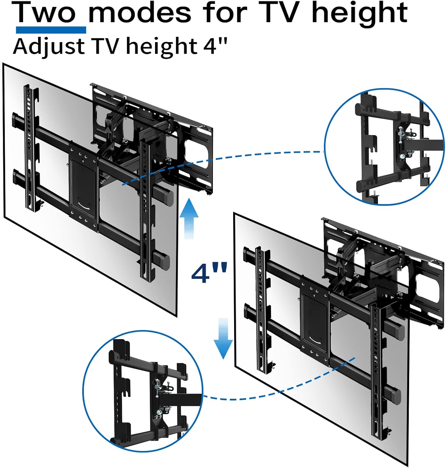 80% оƒƒ Dіѕсоunt Full Motion TV Wall Mount with Height Setting, JUSTSTONE TV Bracket Fits Most 37-75 Inch LED Flat&Curved TVs,Articulating Swivel Tilt Dual Arms Extension Max VESA 600x400mm and Holds up to 121 LBS Lіmіtеd Stосk Full Motion TV Wall Mount with Height Setting, JUSTSTONE TV Bracket Fits Most 37-75 Inch LED Flat&Curved TVs,Articulating Swivel Tilt Dual Arms Extension Max VESA 600x400mm and Holds up to 121 LBS