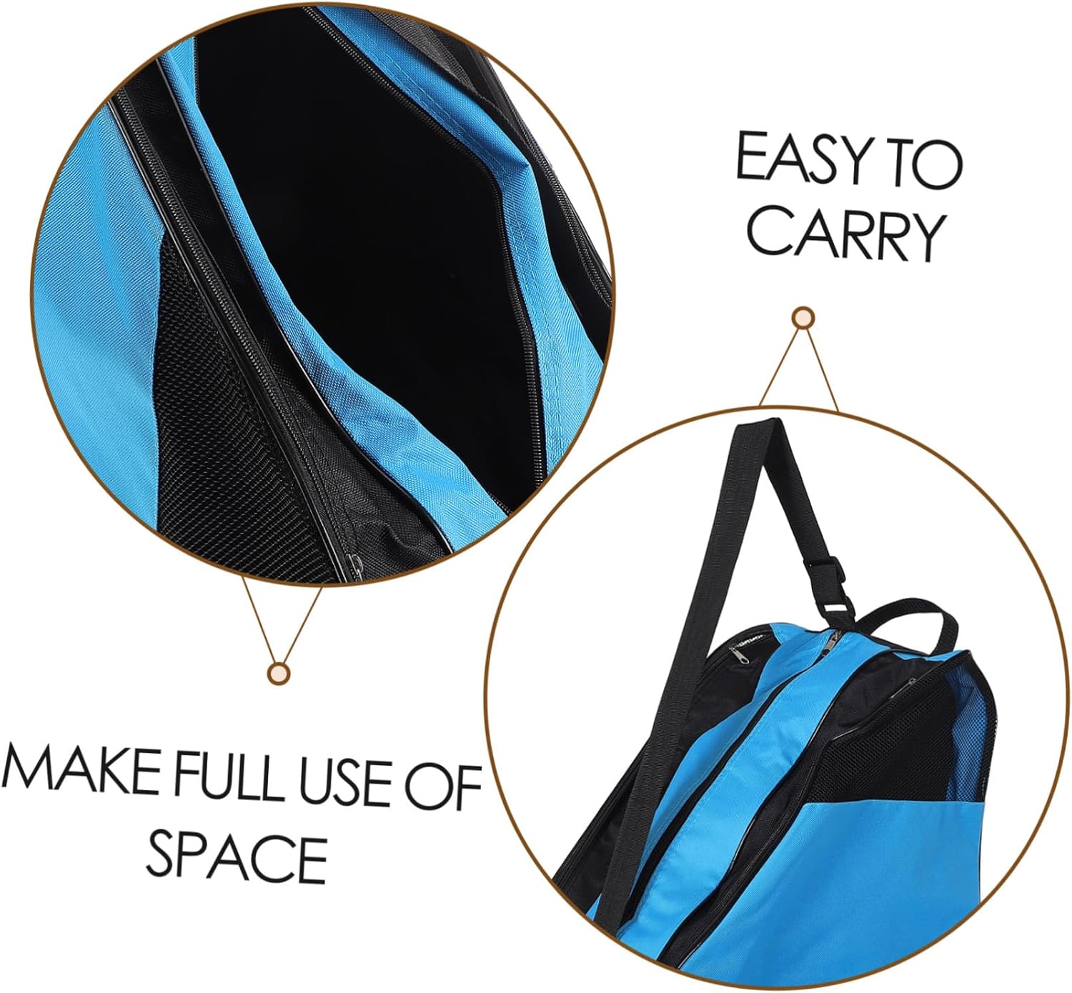 Roller Skates Bag Spacious Interior Stylish Design for Women Roller Carrier Pouch for Organizing Skates and Accessories for Indoor and Outdoor Use