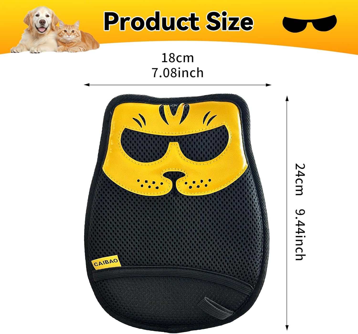 Upgraded Pet Hair Removal Glove: Static Cleaning Design Efficiently Removes Cat Dog Hair from Clothes Sofas Carpets Car Seats Reusable Fabric-Safe Suitable for Pet Owners at Home Travel