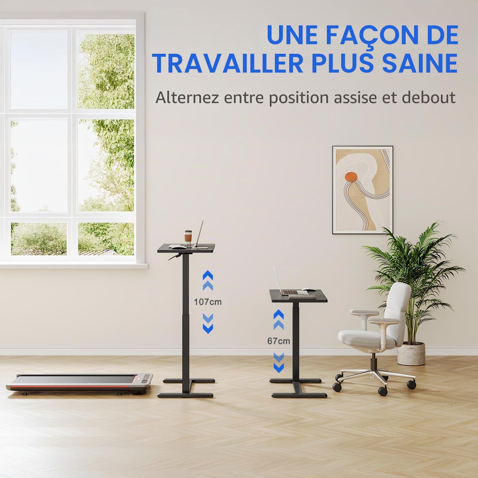 Dripex Table d'appoint avec roulettes Hauteur réglable pour Ordinateur Portable, Bureau en Bois, canapé, Table de Nuit, café pour Chambre, Salon Noir
