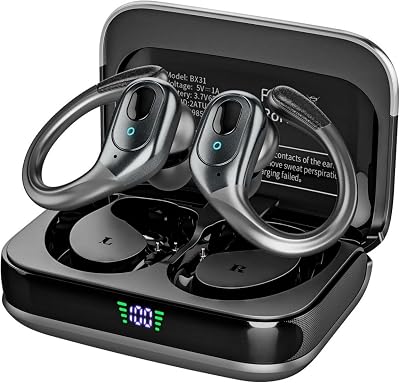 💎 75% MEGA DEAL! HAOYUYAN Auriculares inalámbricos Bluetooth 5.4, Earbuds de cancelación de Ruido con Tiempo de reproducción de 75 Horas, Pantalla de alimentación led, Auriculares Impermeables IPX7